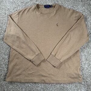 Polo Ralph Lauren Size M Brown Soft Cotton Classic Fit Cuffed Wrists Shirt